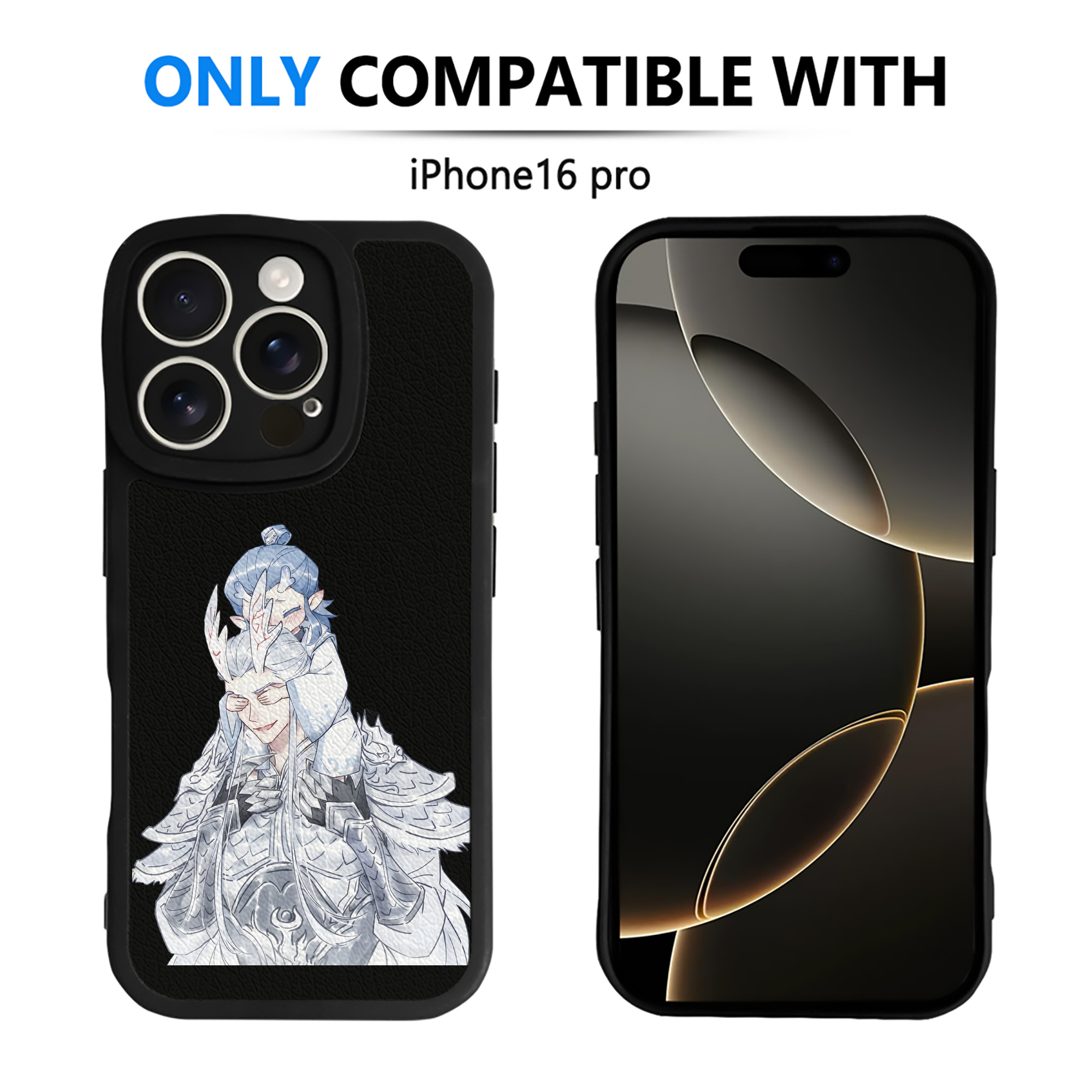 （画像用） Ne Zha 2 ナタ 魔童の大暴れ 【iPhone 16シリーズ対応】シリコンスマホケース（レザー調） 材質：シリコン